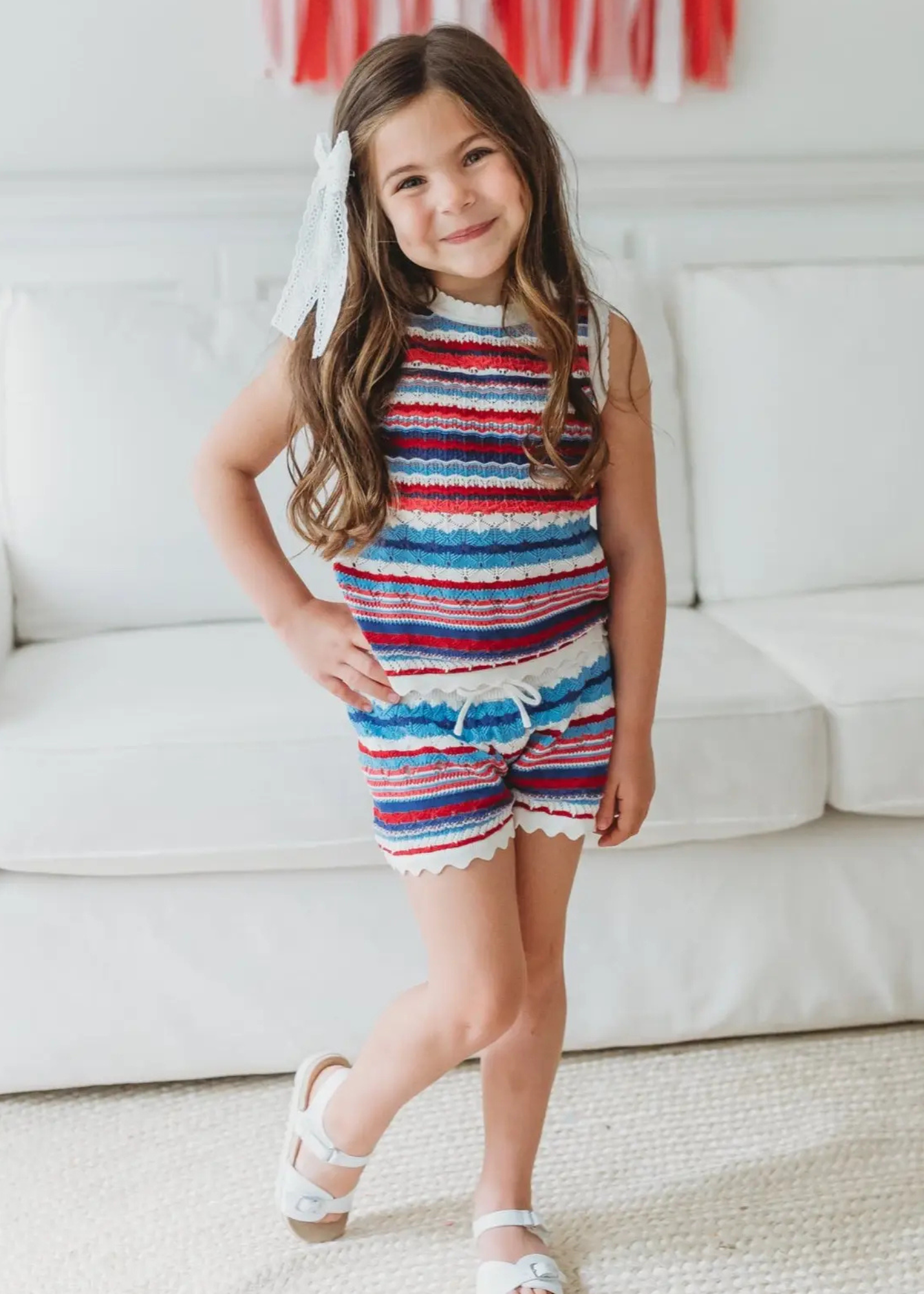 Patriotic Stripe Knit Set