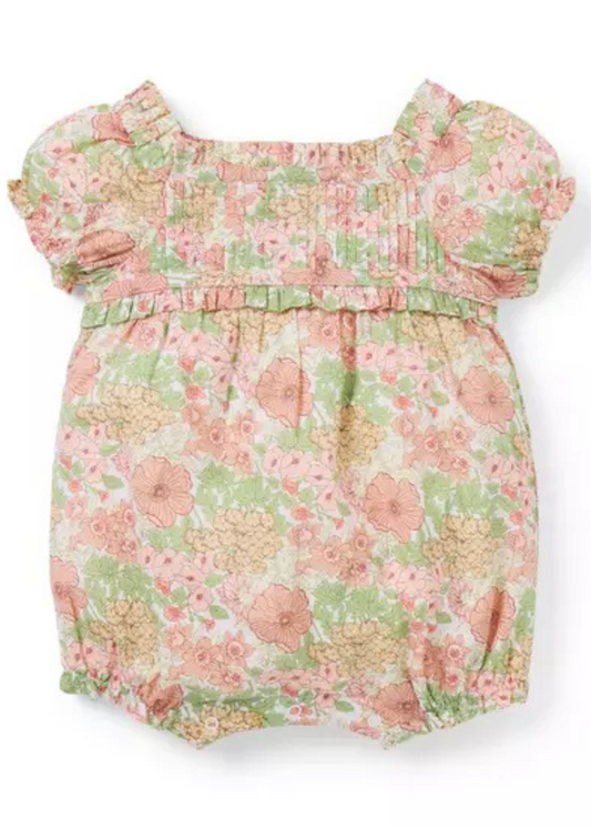Baby Floral Pintuck Romper