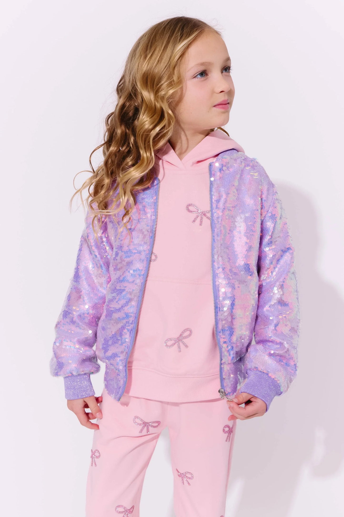 Lavender Haze Sequin Bomber