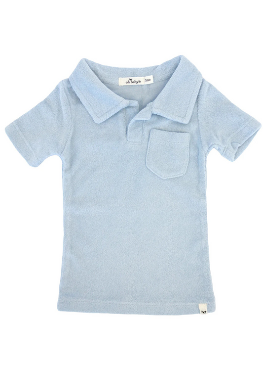 Cotton Terry Baby Polo Shirt