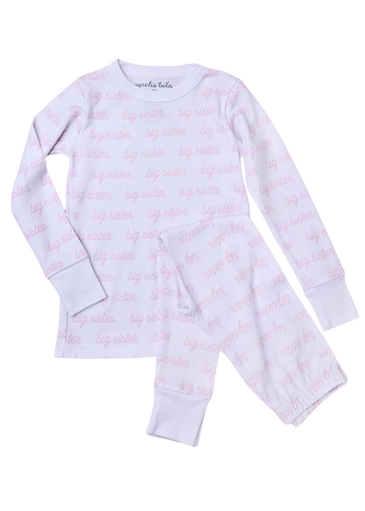 Big Sister Print Long Pajamas