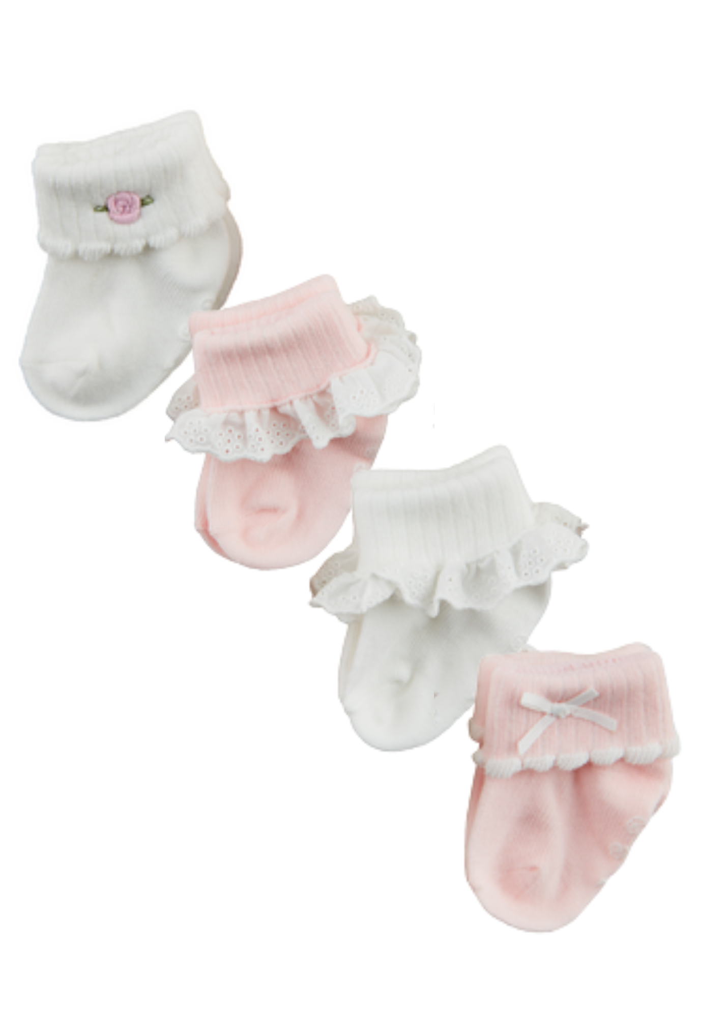 Pink Foldover Sock Set
