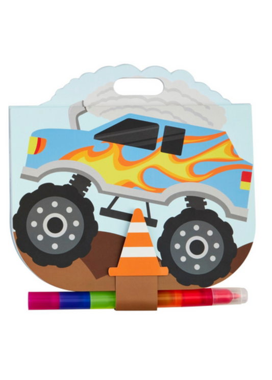 Monster Truck Sketchpad & Markers Set