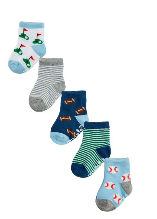 White Sports Foldover Sock Set