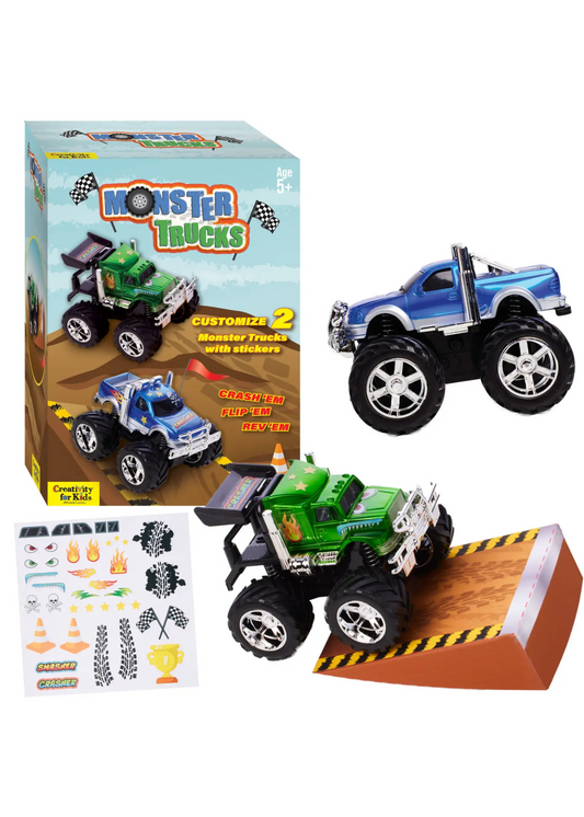 Decorate 2 Monster Trucks Craft Kit For Kids