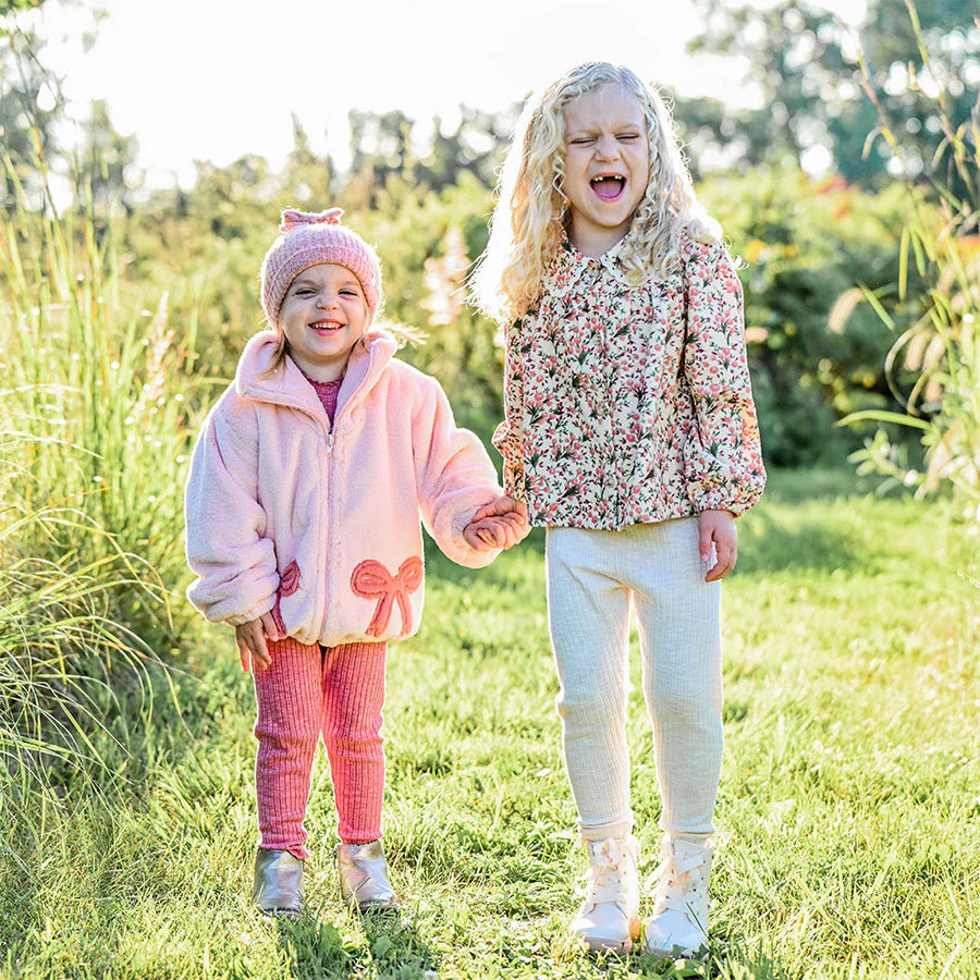 Coquette Bows Faux Fur Jacket