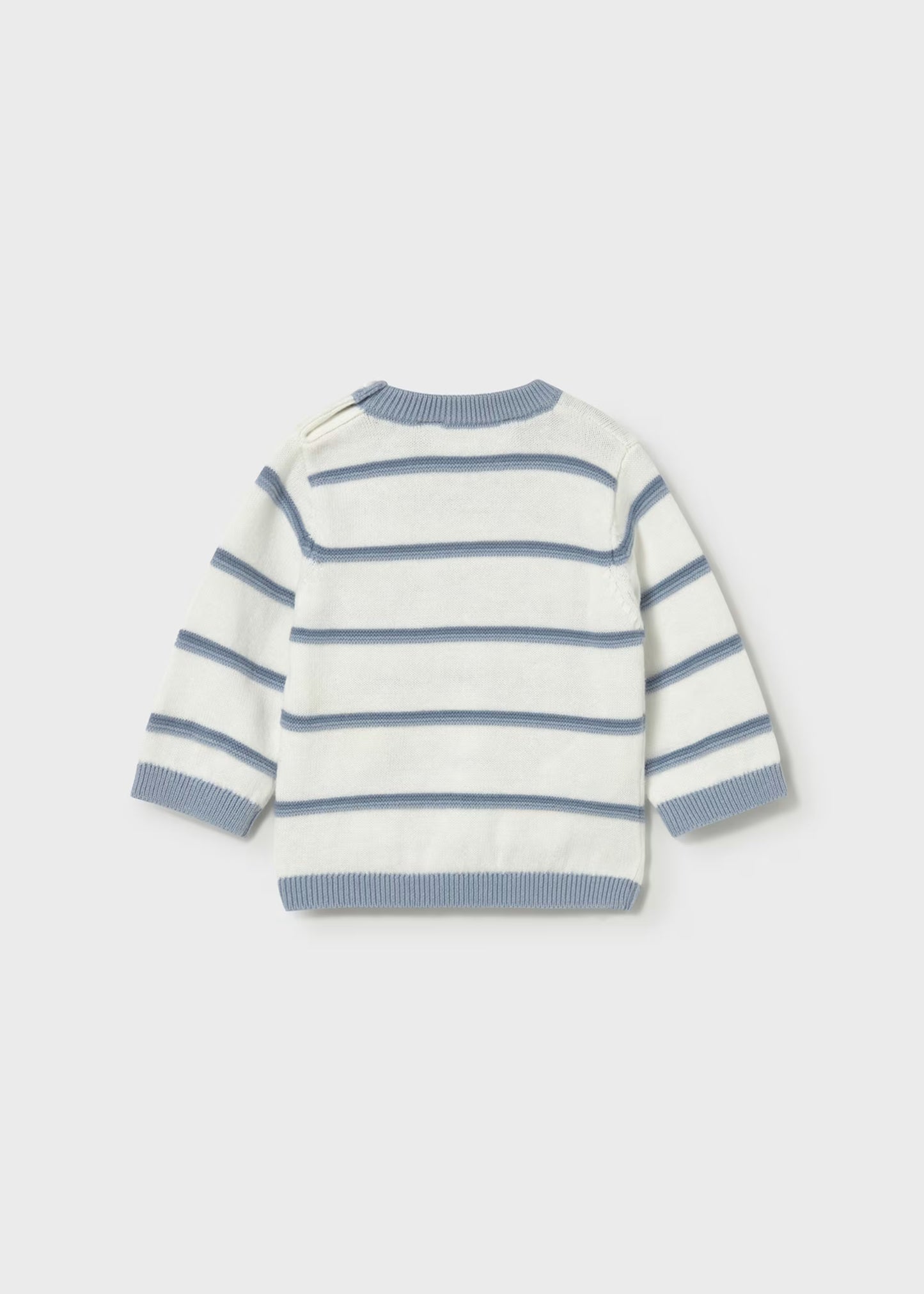 Pastel Blue Striped Knit Sweater