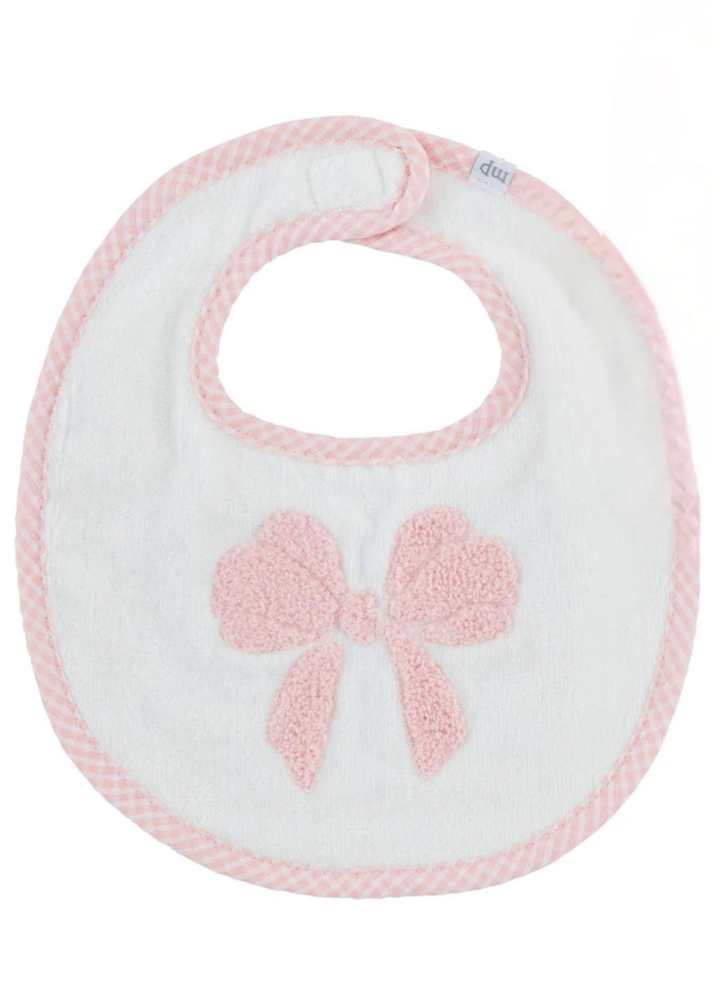 Pink Boucle Bow Bib
