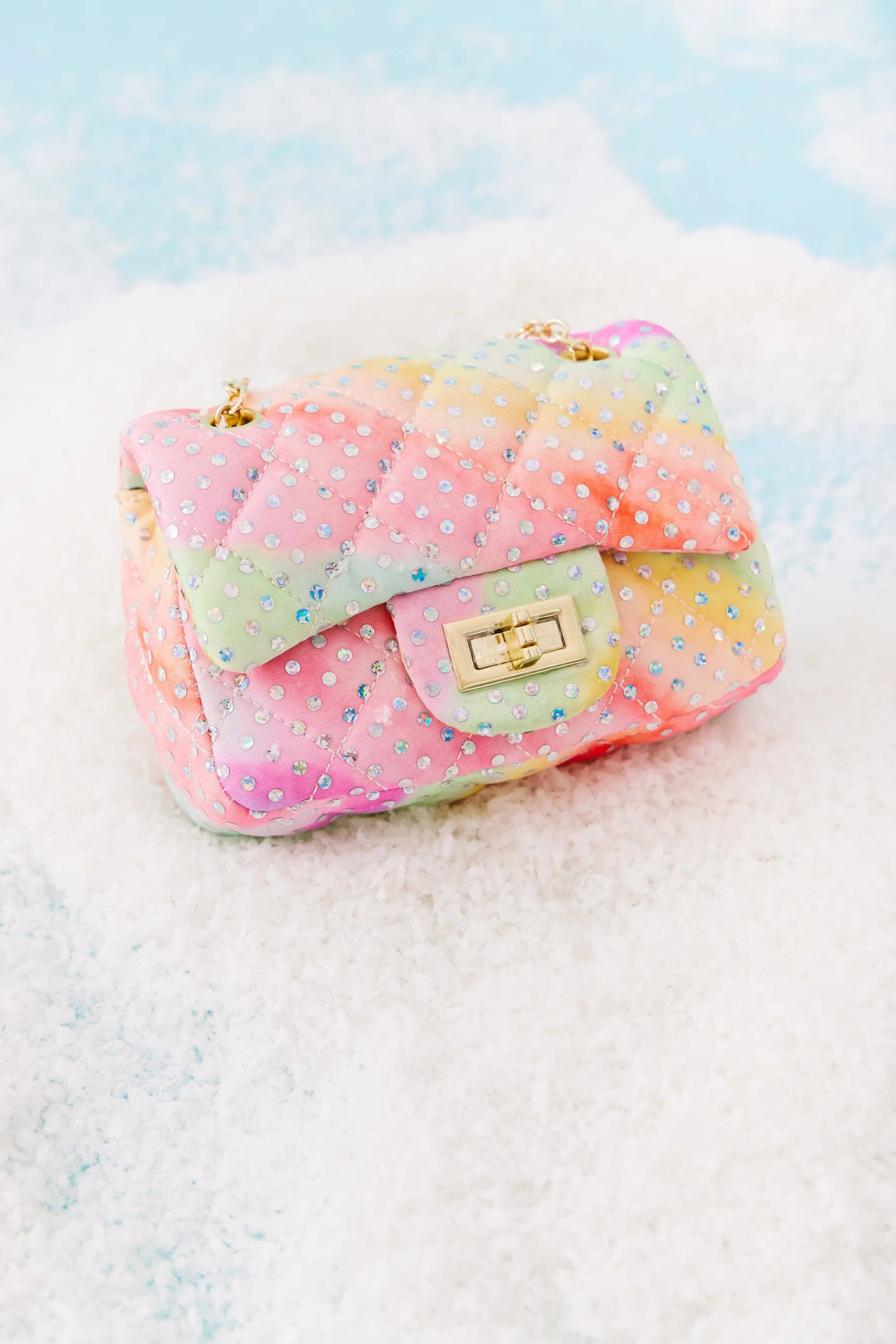 Watercolor Sparkle Coco Glitter Purse