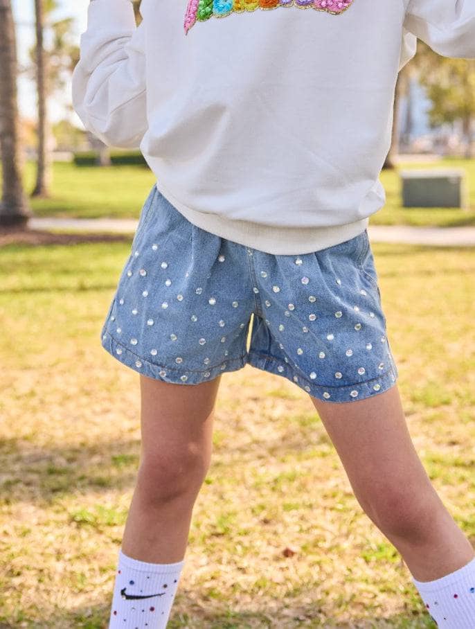 Rocker Crystal Denim Short