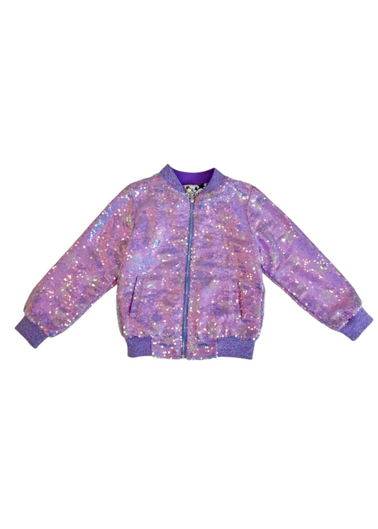 Lavender Haze Sequin Bomber