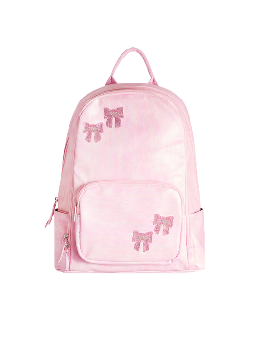 Pink Crystal Bows Backpack