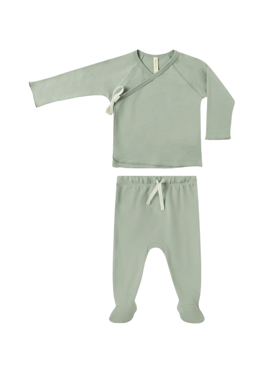 Fern Wrap Top/ Footie Set