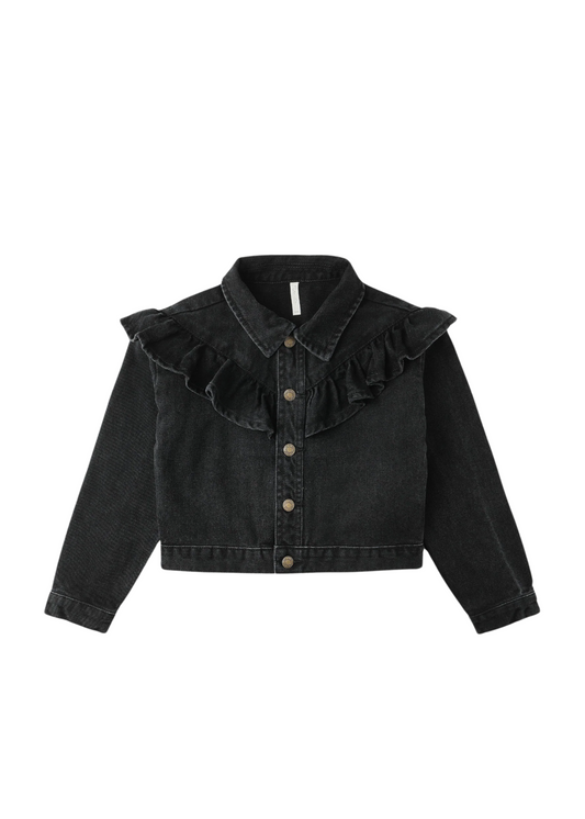 Ruffle Denim Jacket