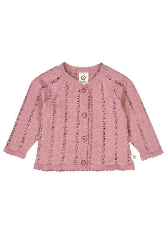 Pointelle Knit Cardigan