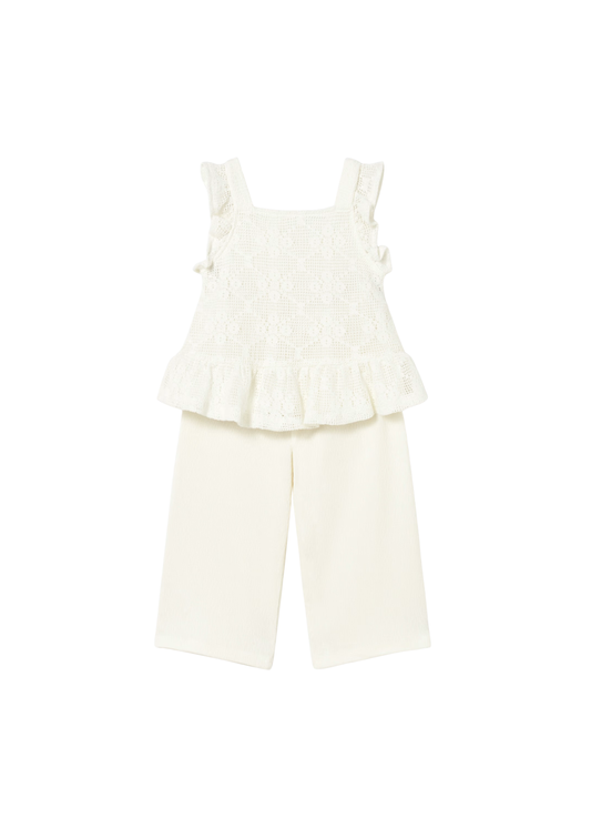 Ivory Guaze Lace Set