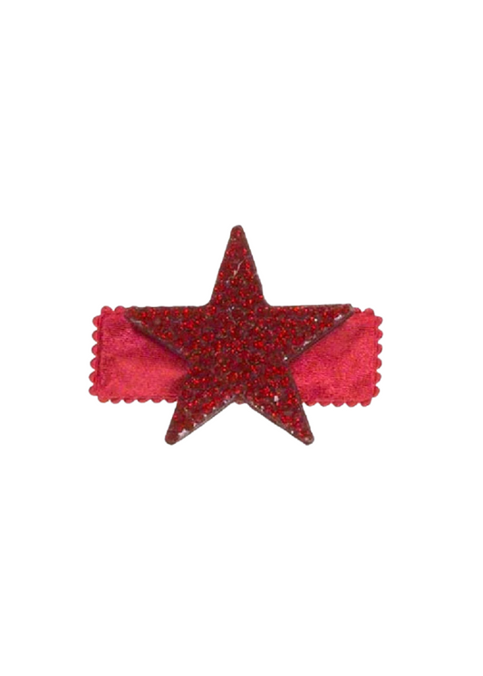 Red Crystal Star Clip