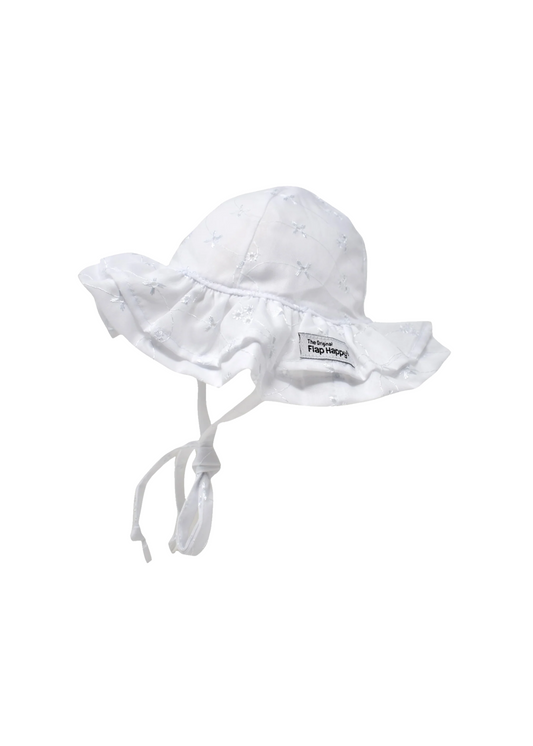 Double Ruffle Eyelet Sun Hat