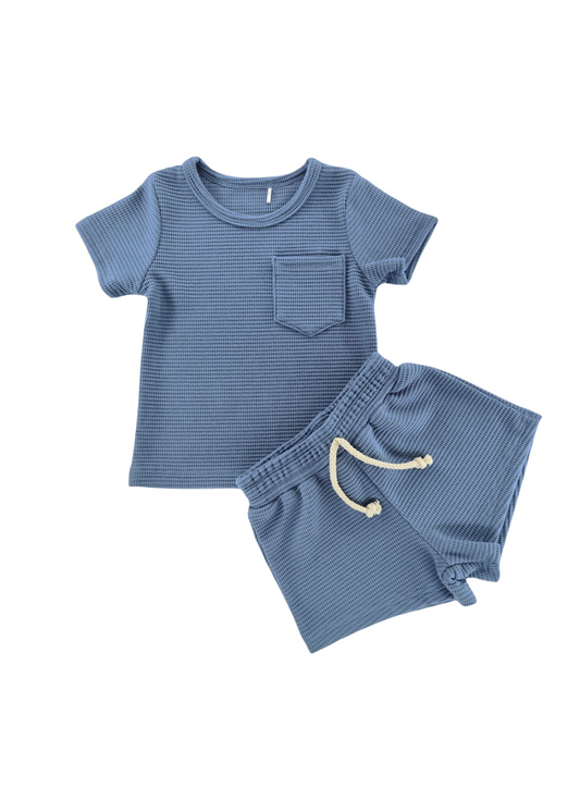 Waffle Pocket Short Set