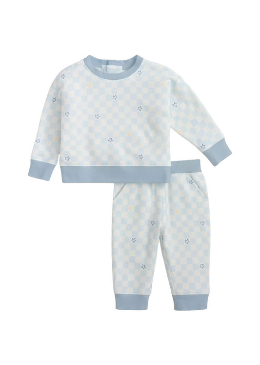 Blue Checkerboard Sweatsuit