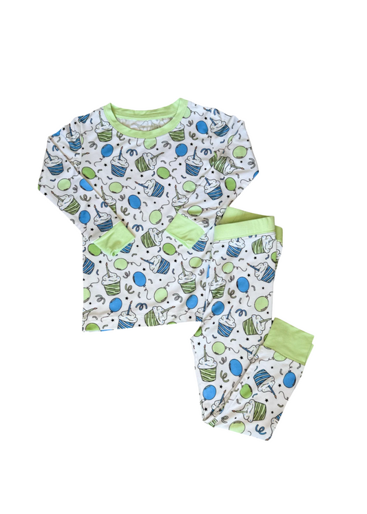 Blue Birthday Pajama Set