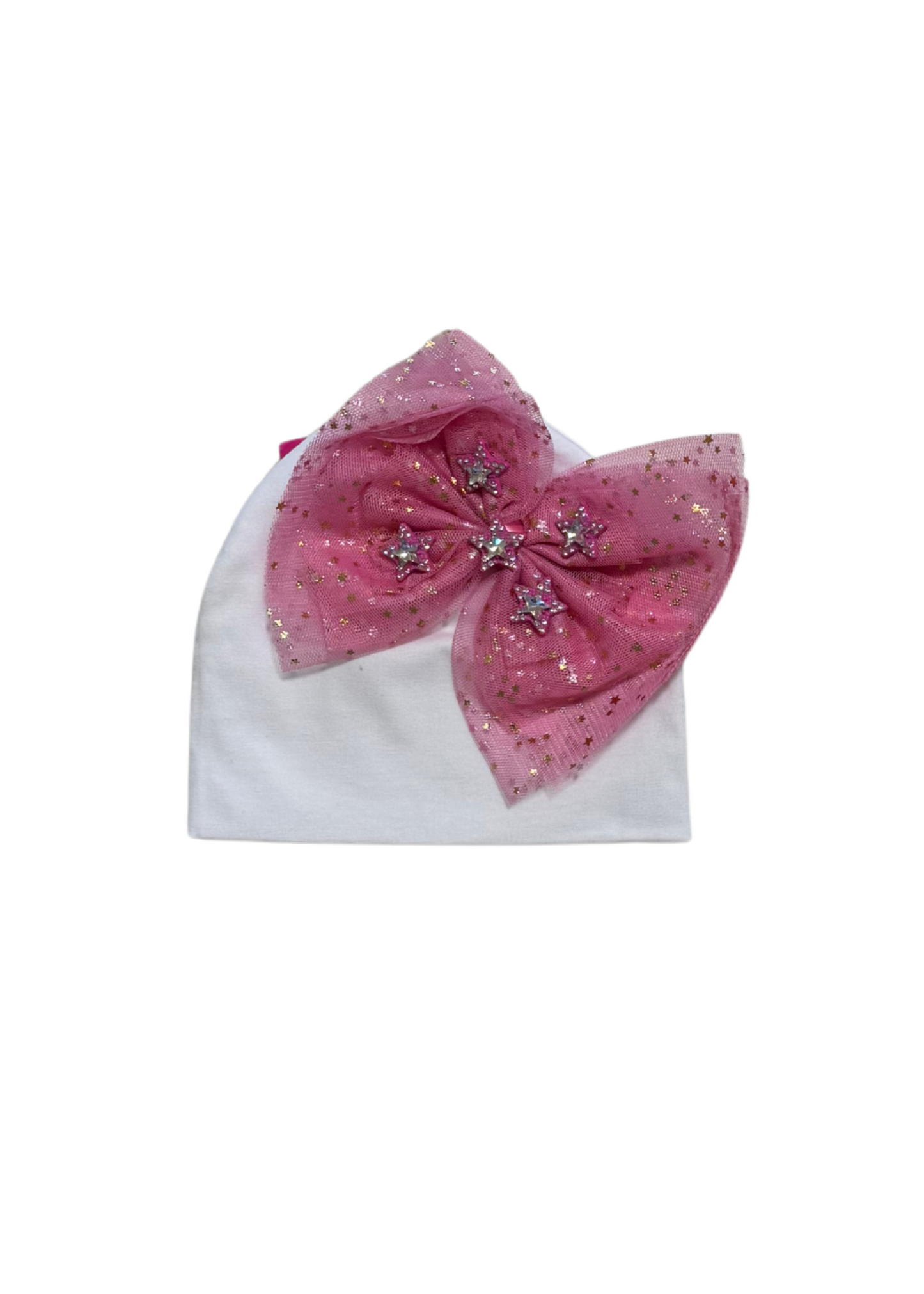 Hot Pink Tulle Bow Hat