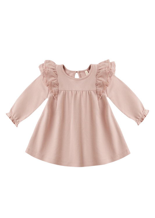 Long Sleeve Flutter Dress
