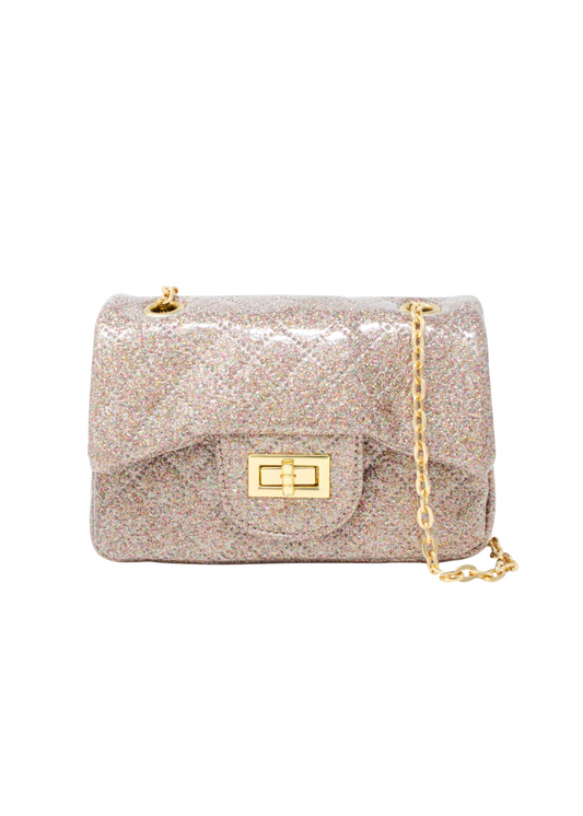 Classic Quilted Sparkle Rainbow Crossbody