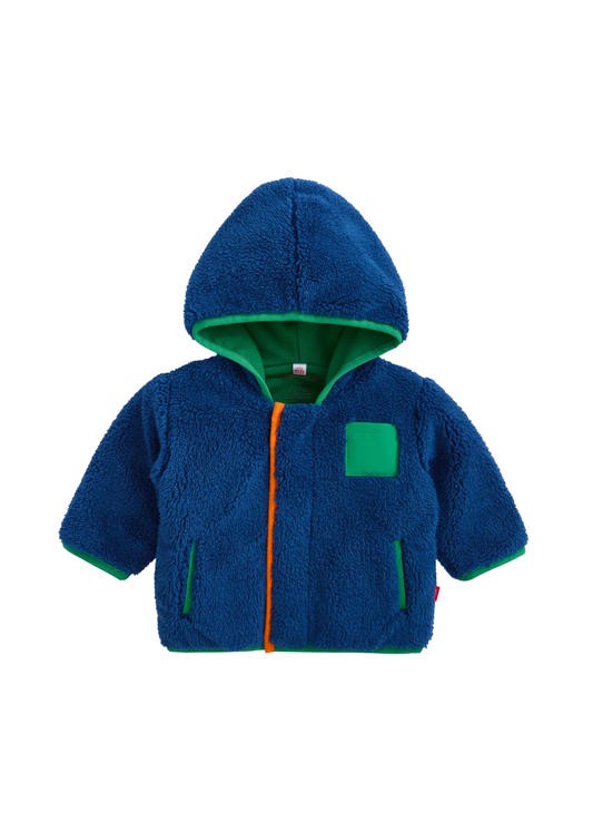 Navy Sherpa Jacket