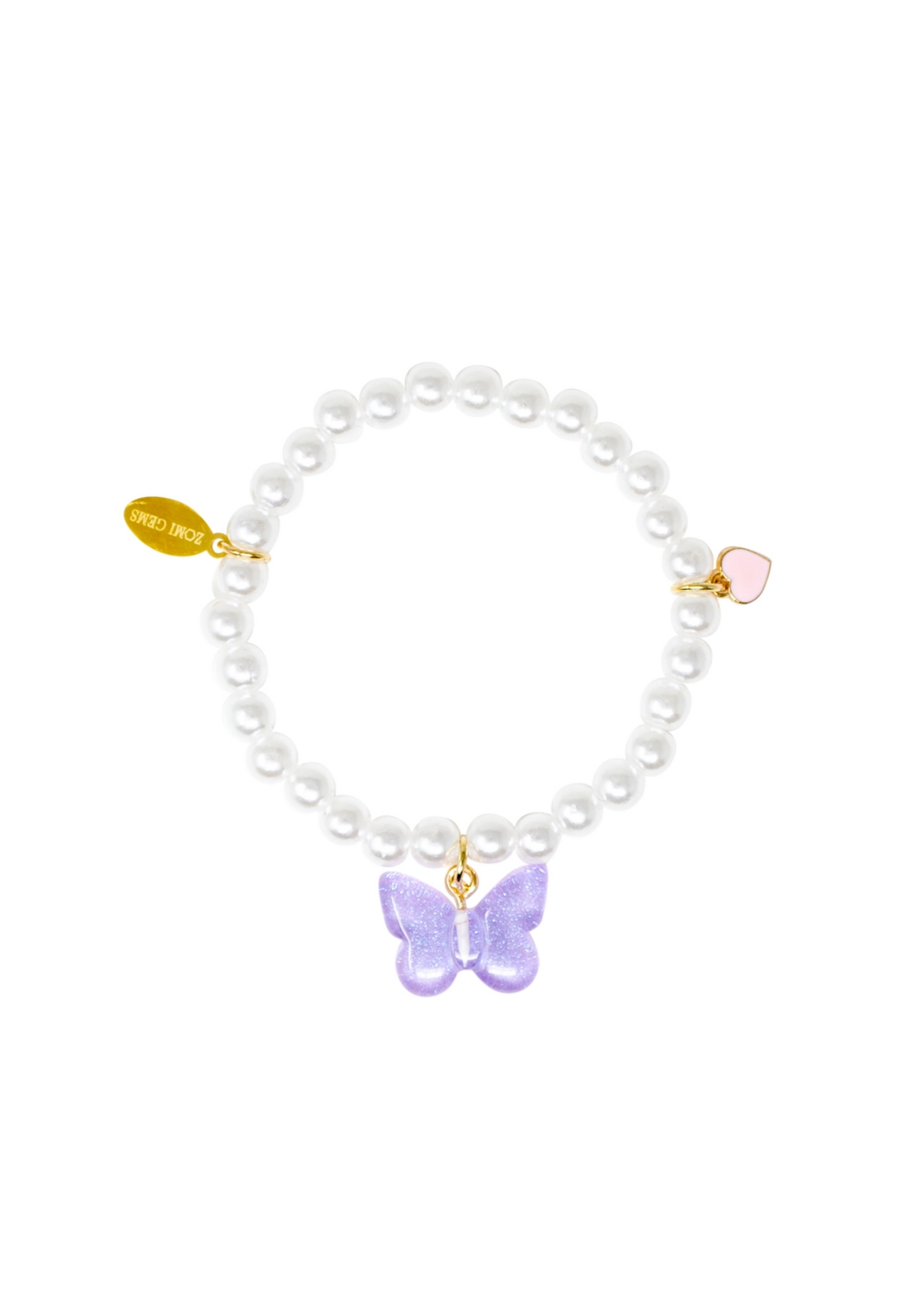 Butterfly White Pearl Bracelet