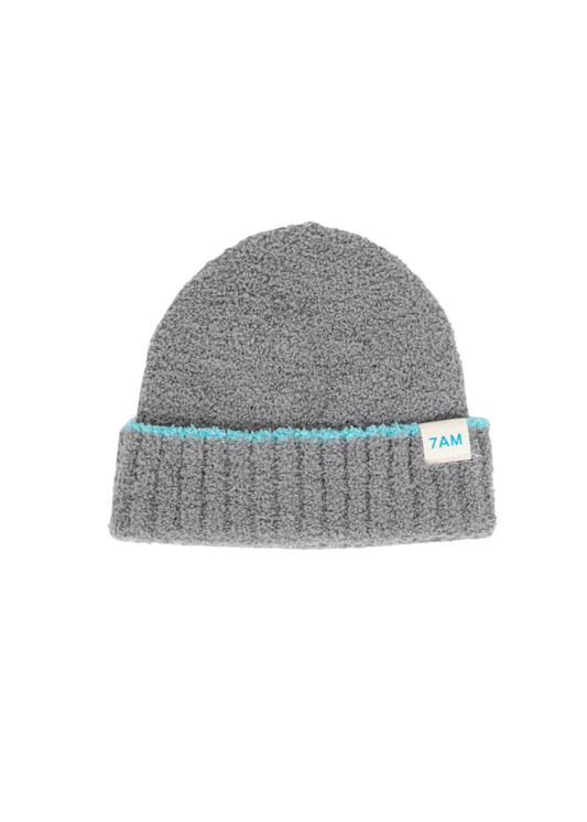 Grey Beanie Fuzzy