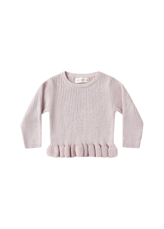 Rib Knit Peplum Top