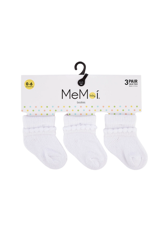 White Baby Bootie Socks