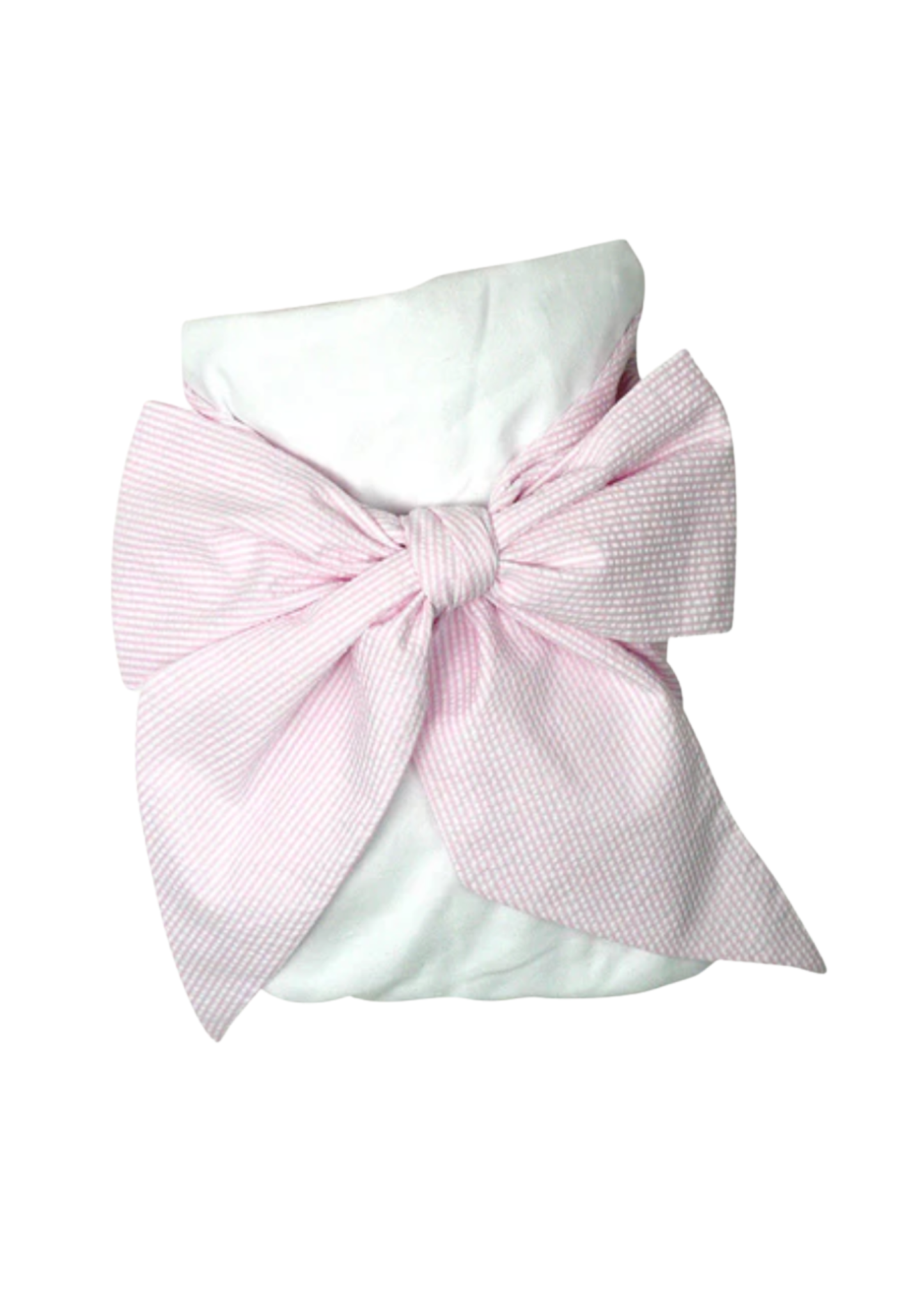 Seersucker Bow Swaddle
