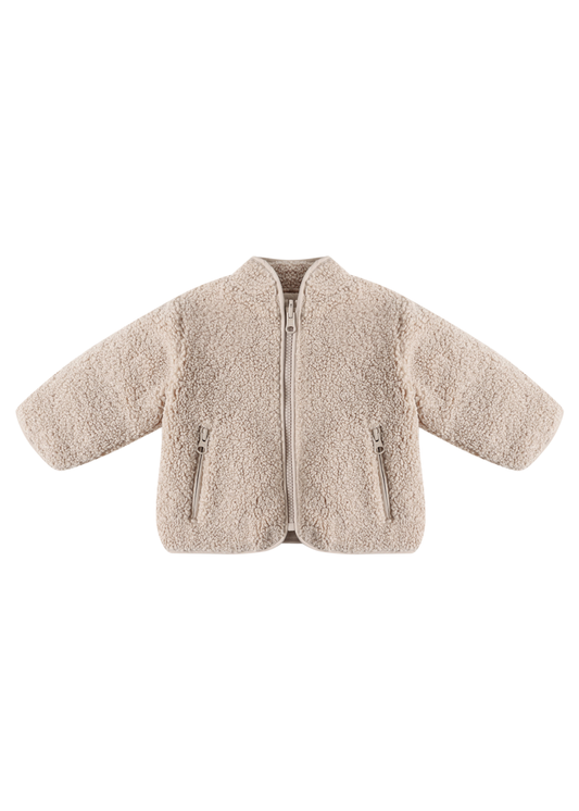Shearling Reversible Zip Jacket - Oat