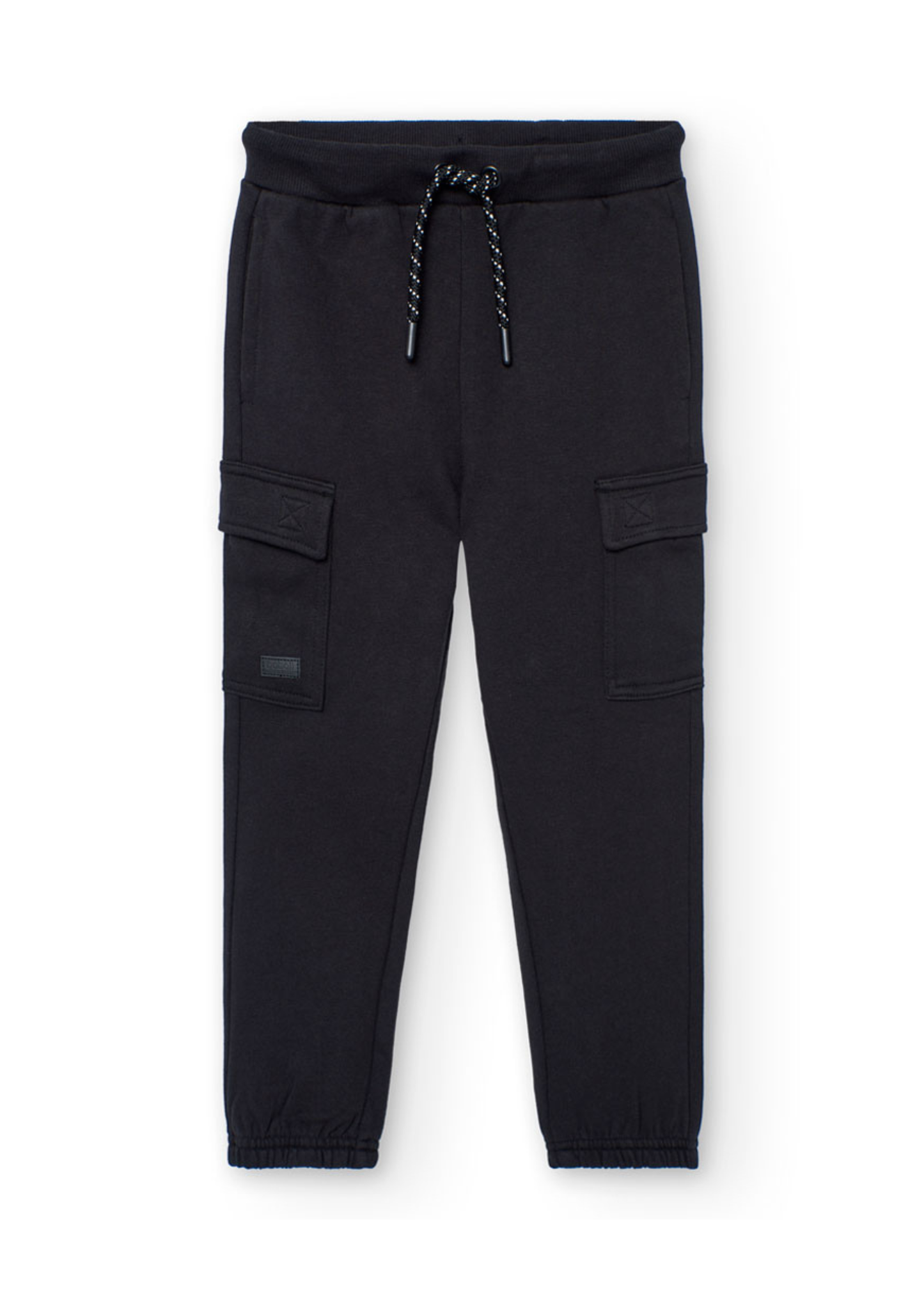 Black Cargo Fleece Sweatpants