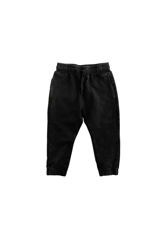Black Acid Wash Jogger