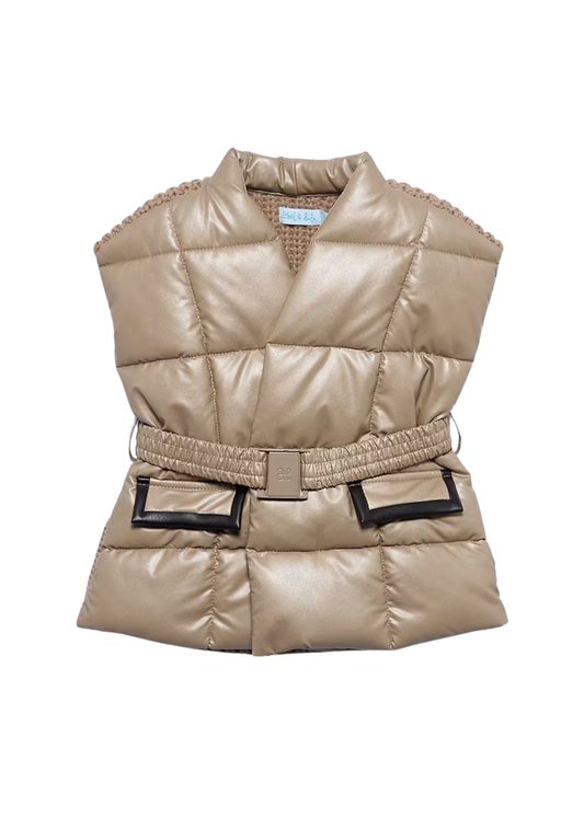 Padded Vest with Belt
