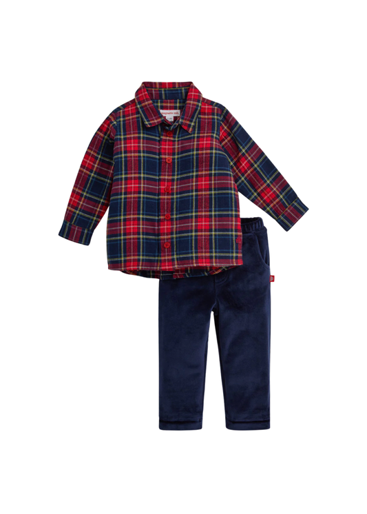 Tartan Plaid Shirt Set
