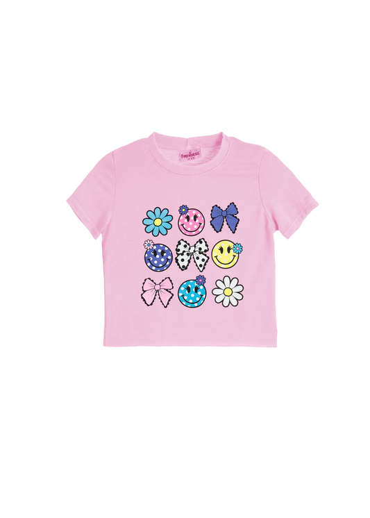 Smiley Polka Dot Short Sleeve Tee