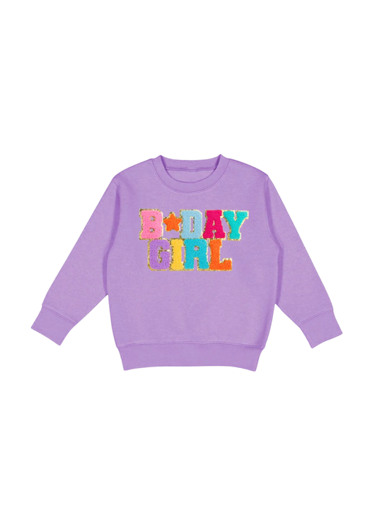 Bday Girl Patch Sweatshirt