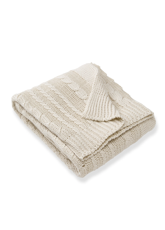 Organic Cable Knit Blanket