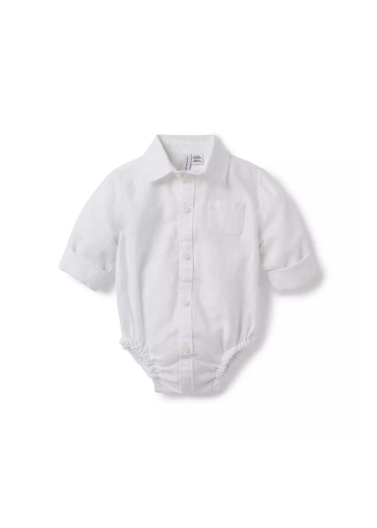 White Linen Bodysuit