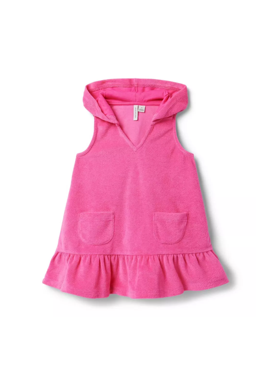 Terry Hooded Cover-Up Dress
