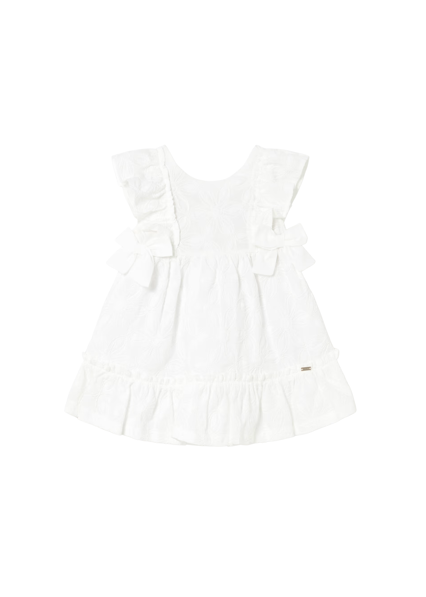 Embroidered Floral White Dress