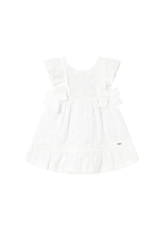 Embroidered Floral White Dress