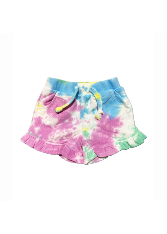 Tie Dye Ruffle Shorts