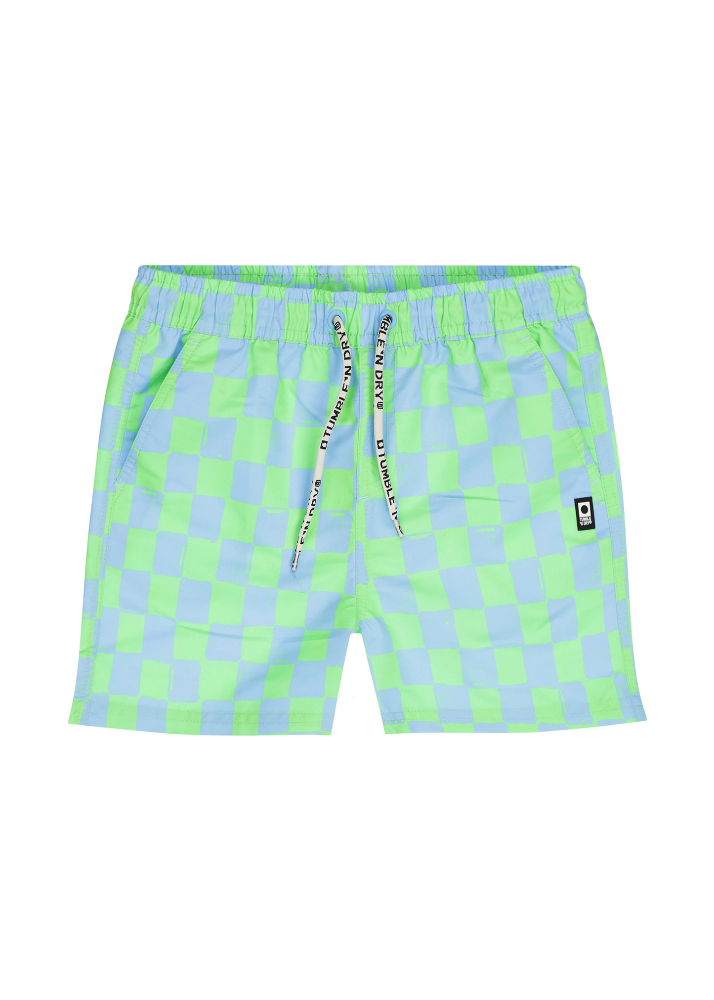 Manaus Neon Checkered Swim Trunks