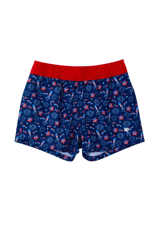 Red, White, & Boom Swim Trunks