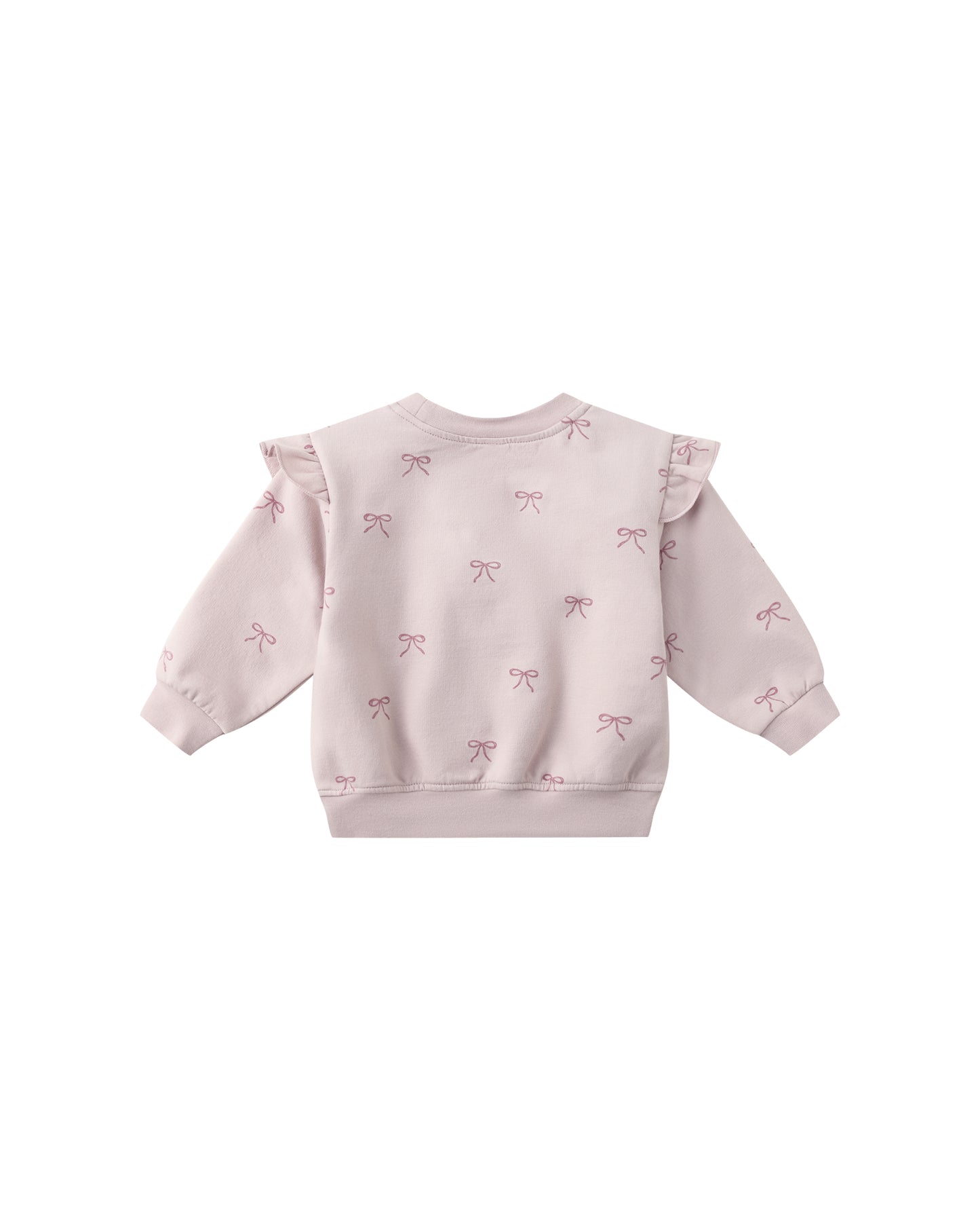 Ruffle Fleece Lilac Bows Sweatshirt